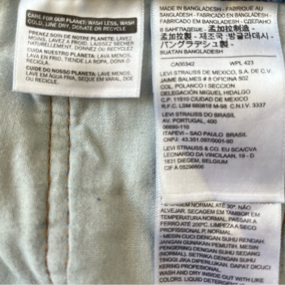 Levis 505 Denim Blue Jeans Men's 32x29 Regular Straight Y2K Red Tab Medium Wash - Picture 6 of 7